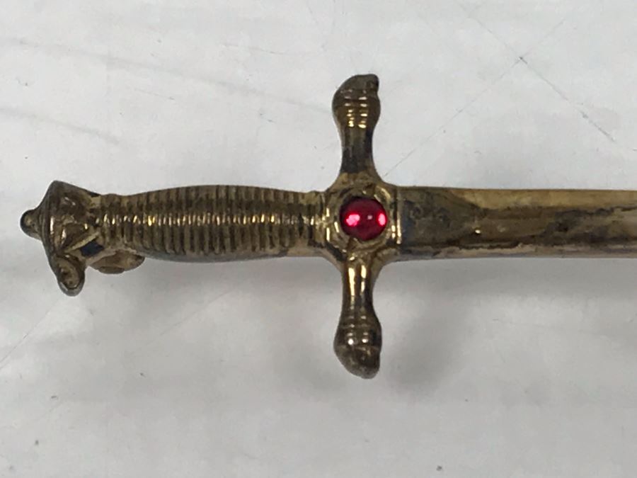 Vintage Sterling Silver Sword Brooch Pin 5.5g [Photo 3]