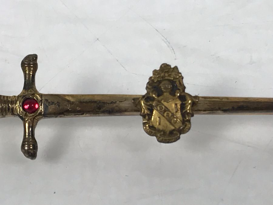 Vintage Sterling Silver Sword Brooch Pin 5.5g [Photo 4]