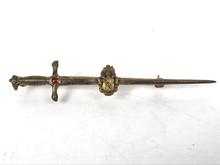 Vintage Sterling Silver Sword Brooch Pin 5.5g [Photo 1]