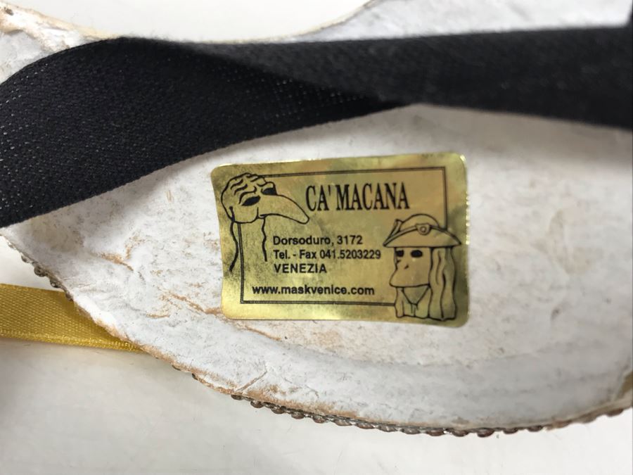 Pair Of Venetian Masks Ca'Macana Venezia Italy [Photo 10]
