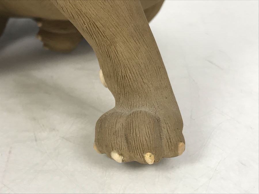 Signed Chinese Chinese Mudman Cat Figurine Sculpture 6W X 6D X 6H [Photo 7]