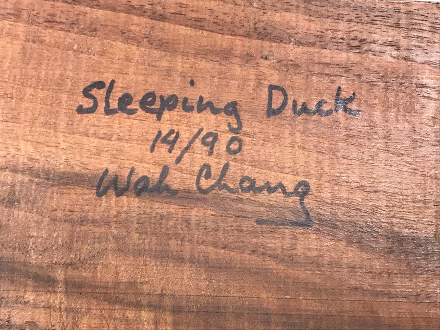 JUST ADDED - Signed Bronze Titled 'Sleeping Duck' By Wah Chang 14 Of 90 8.5W X 5D X 5.5H [Photo 13]