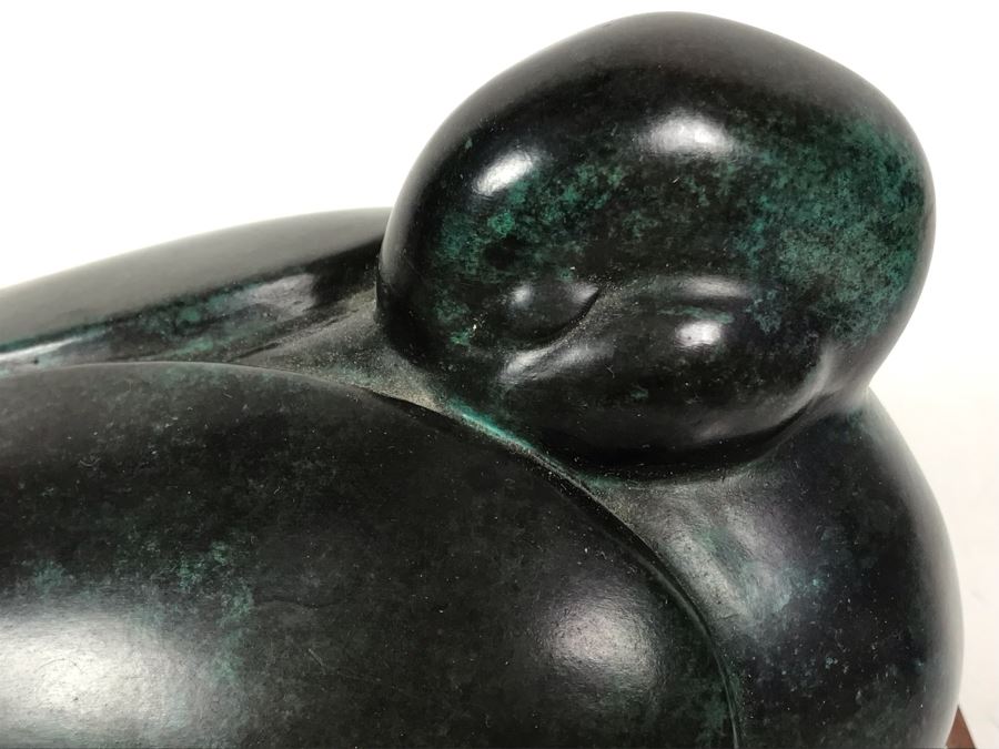 JUST ADDED - Signed Bronze Titled 'Sleeping Duck' By Wah Chang 14 Of 90 8.5W X 5D X 5.5H [Photo 4]