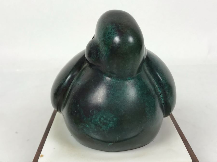 JUST ADDED - Signed Bronze Titled 'Sleeping Duck' By Wah Chang 14 Of 90 8.5W X 5D X 5.5H [Photo 7]