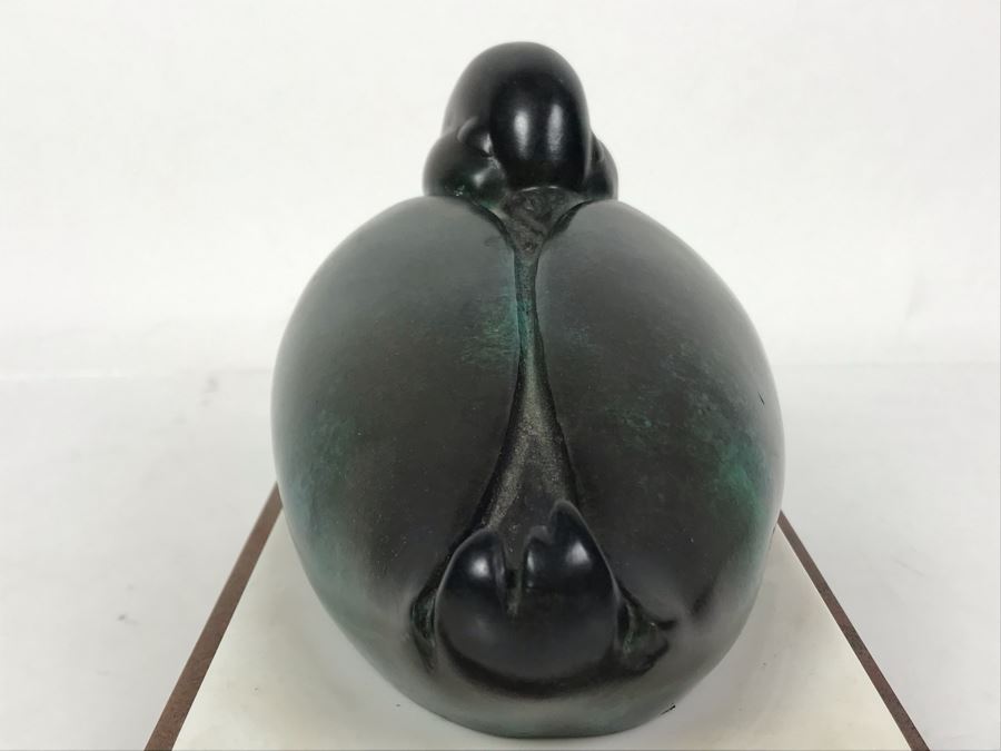 JUST ADDED - Signed Bronze Titled 'Sleeping Duck' By Wah Chang 14 Of 90 8.5W X 5D X 5.5H [Photo 10]