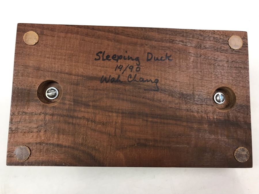 JUST ADDED - Signed Bronze Titled 'Sleeping Duck' By Wah Chang 14 Of 90 8.5W X 5D X 5.5H [Photo 12]