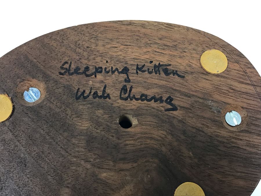 JUST ADDED -  Signed Bronze Titled 'Sleeping Kitten' By Wah Chang 5.5W X 4D X 3H [Photo 10]