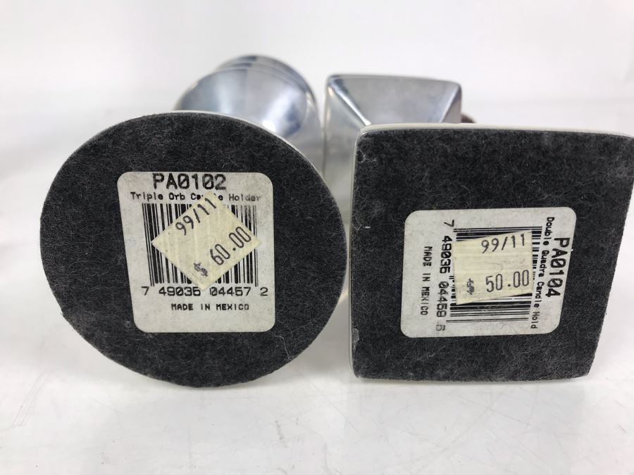 Set Of (3) Metal Candle Holders 11H Retails $160 [Photo 4]