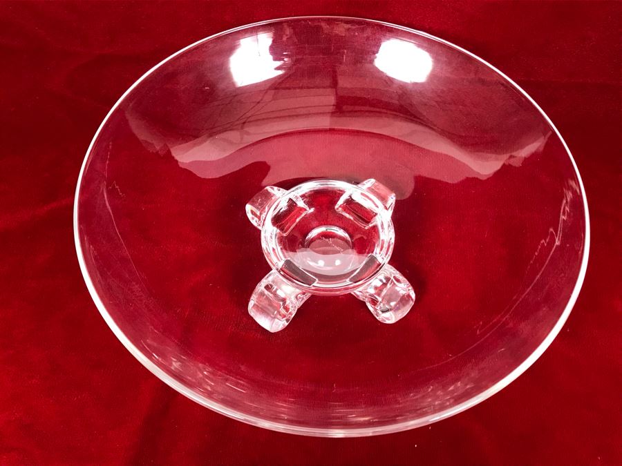 Signed Steuben Footed Crystal 11' Bowl [Photo 9]