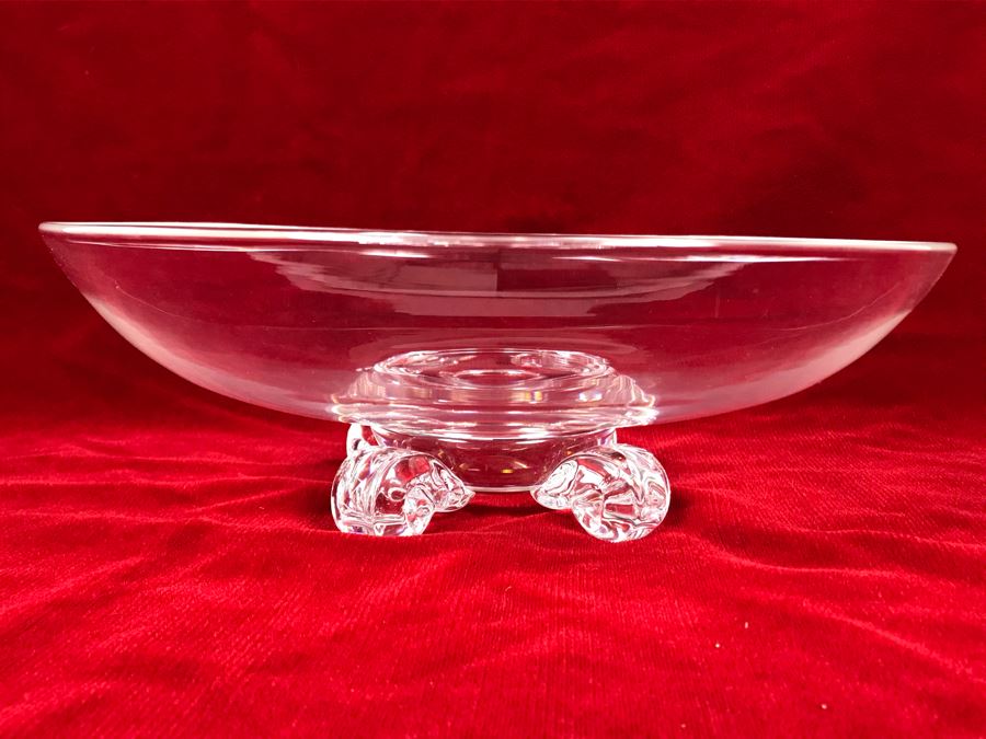 Signed Steuben Footed Crystal 11' Bowl [Photo 8]