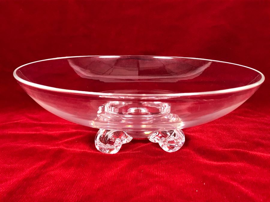 Signed Steuben Footed Crystal 11' Bowl [Photo 2]