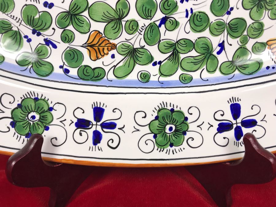 Grazia Deruta Made In Italy Hand Painted Oval Platter For Williams