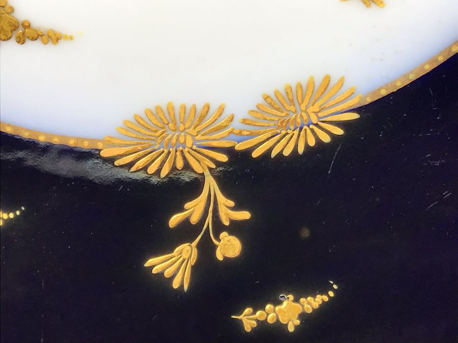 Hand-Painted Limoges France B & H Charger Gold Rim Plate [Photo 6]