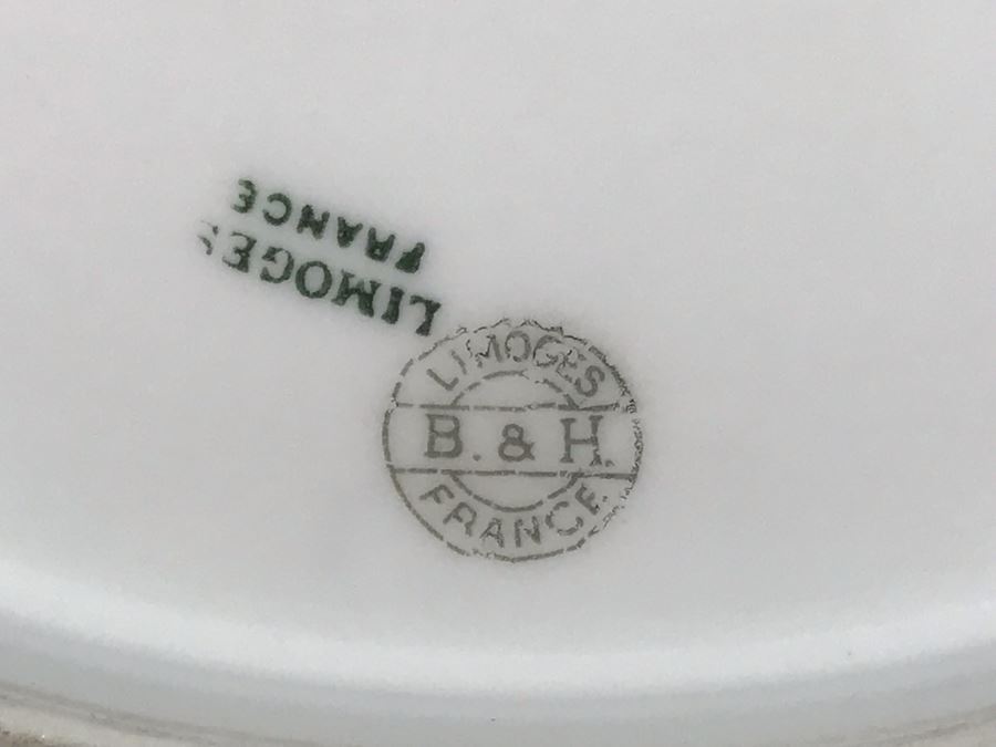 Hand-Painted Limoges France B & H Charger Gold Rim Plate [Photo 10]
