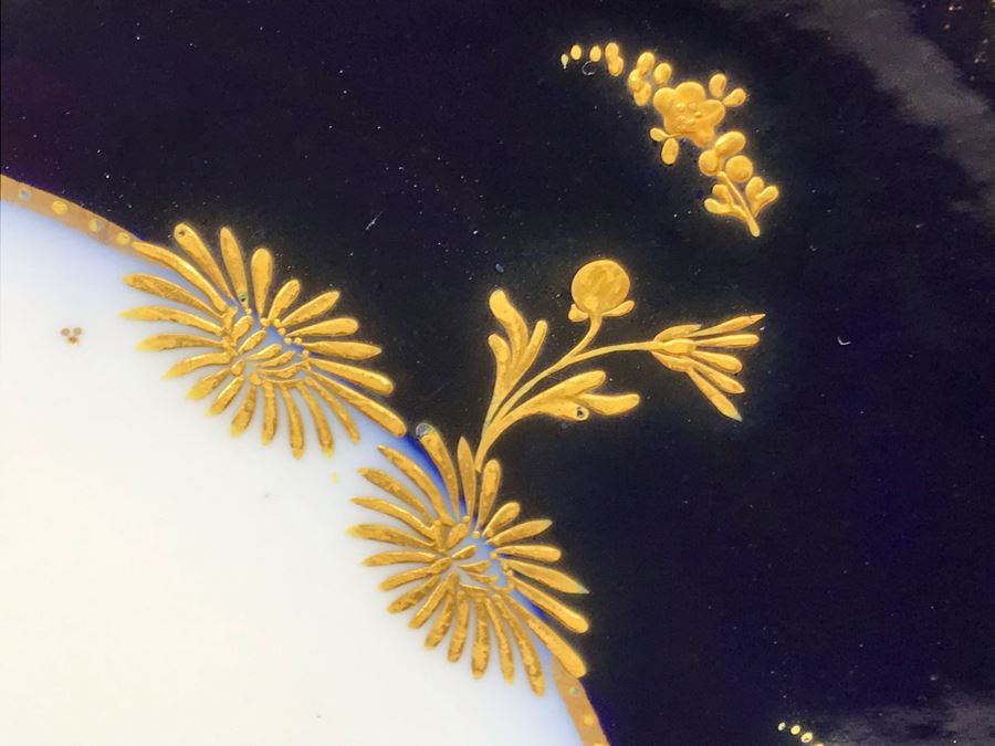 Hand-Painted Limoges France B & H Charger Gold Rim Plate [Photo 4]