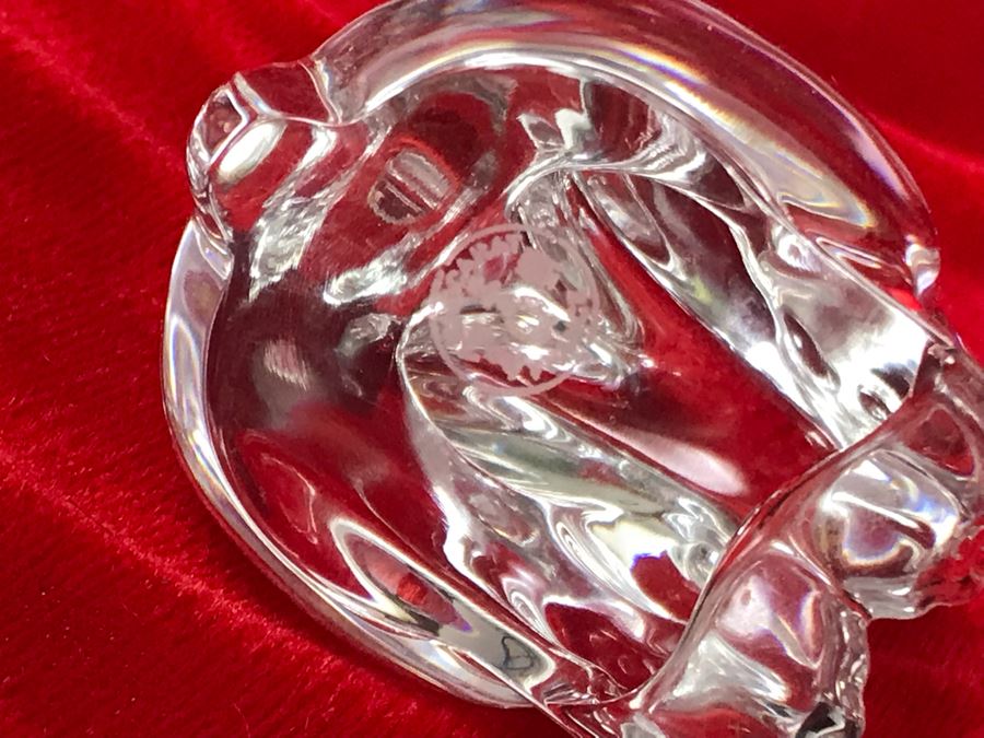 Pair Of Baccarat France Crystal Rabbit Figurines 3H [Photo 8]