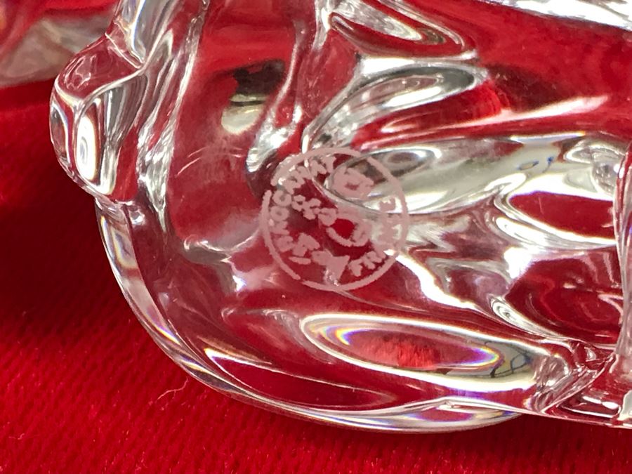 Pair Of Baccarat France Crystal Rabbit Figurines 3H [Photo 7]