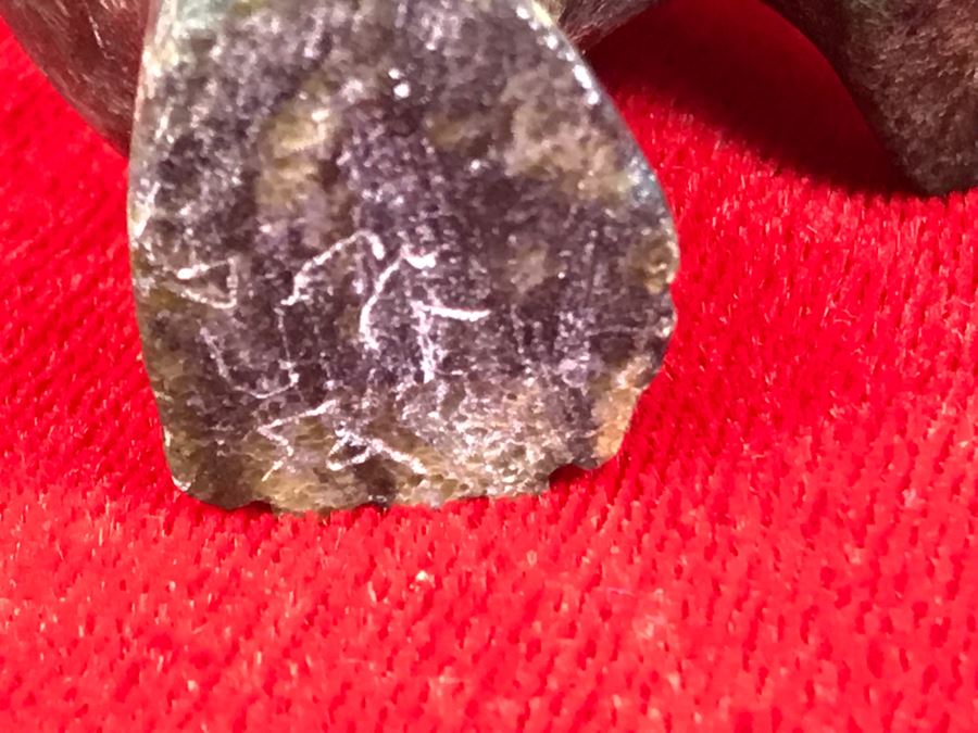 Signed Carved Pacific Northwest Green Stone Polar Bear Sculpture 6.5W [Photo 8]