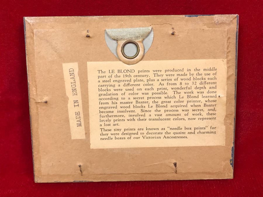 Le Blond Miniature Needle Box Print Framed Made In England Frame Is 5 X 4 [Photo 8]