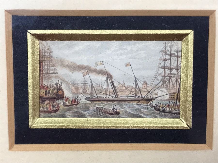 Le Blond Miniature Needle Box Print Framed Made In England Frame Is 5 X 4 [Photo 2]