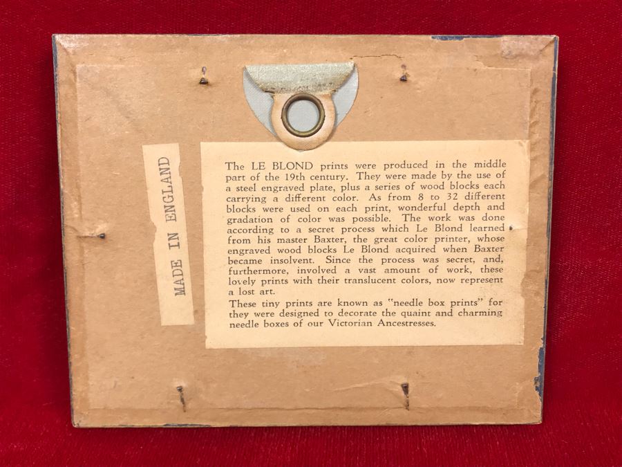 Le Blond Miniature Needle Box Print Framed Made In England Frame Is 5 X 4 [Photo 9]