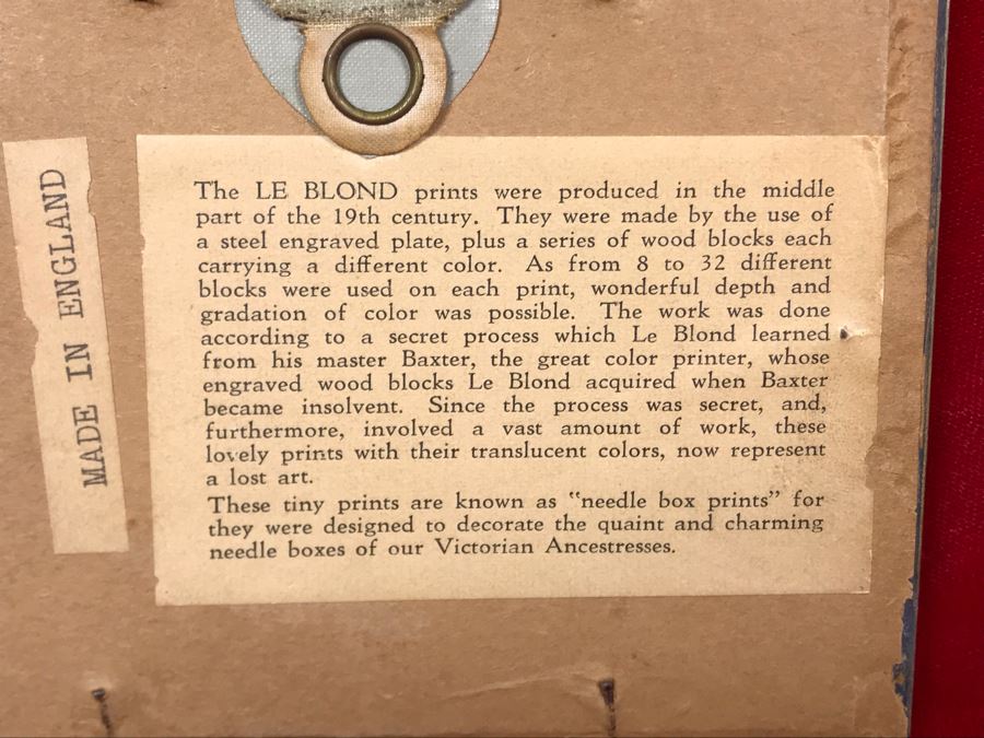Le Blond Miniature Needle Box Print Framed Made In England Frame Is 5 X 4 [Photo 10]
