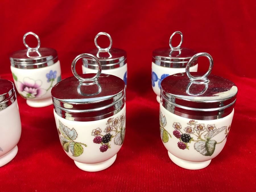 (12) Royal Worcester Porcelain Egg Coddlers Made In England