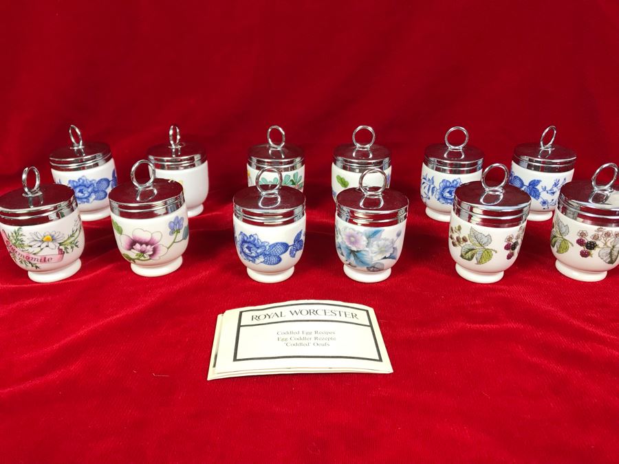 (12) Royal Worcester Porcelain Egg Coddlers Made In England [Photo 2]
