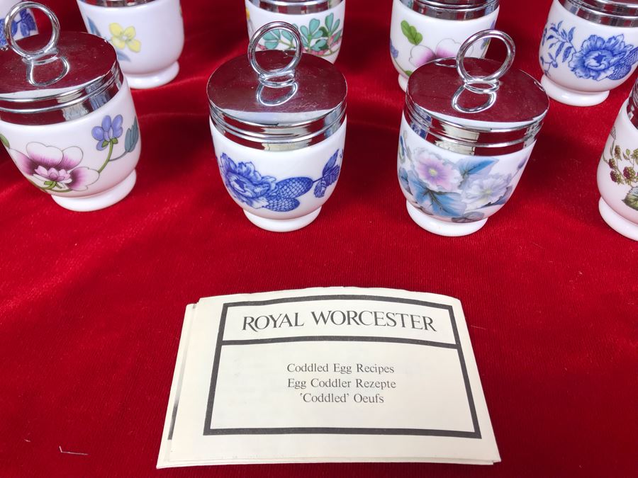 (12) Royal Worcester Porcelain Egg Coddlers Made In England [Photo 3]
