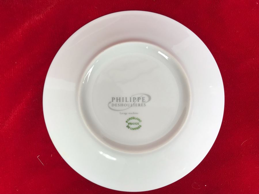Limoges France Philippe Deshoulieres China 6' Wine And Cheese Plates [Photo 8]