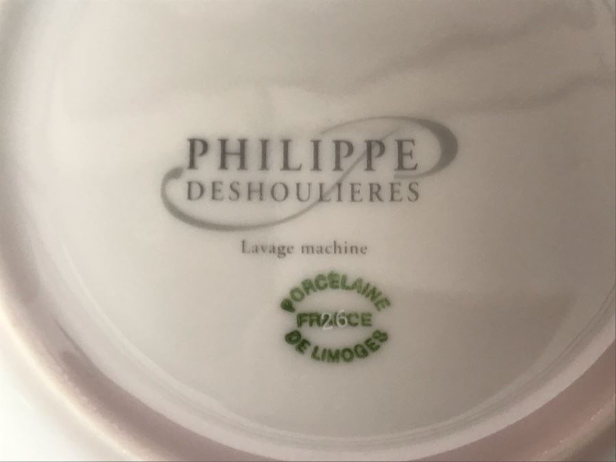 Limoges France Philippe Deshoulieres China 6' Wine And Cheese Plates [Photo 9]