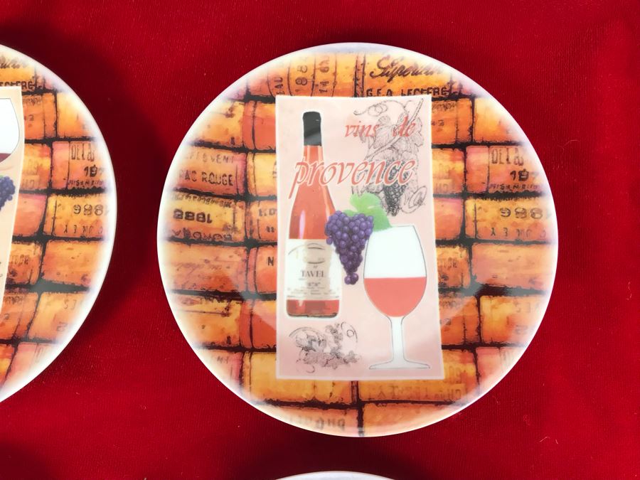 Limoges France Philippe Deshoulieres China 6' Wine And Cheese Plates [Photo 5]