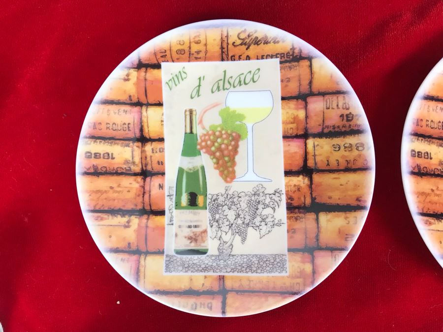 Limoges France Philippe Deshoulieres China 6' Wine And Cheese Plates [Photo 2]