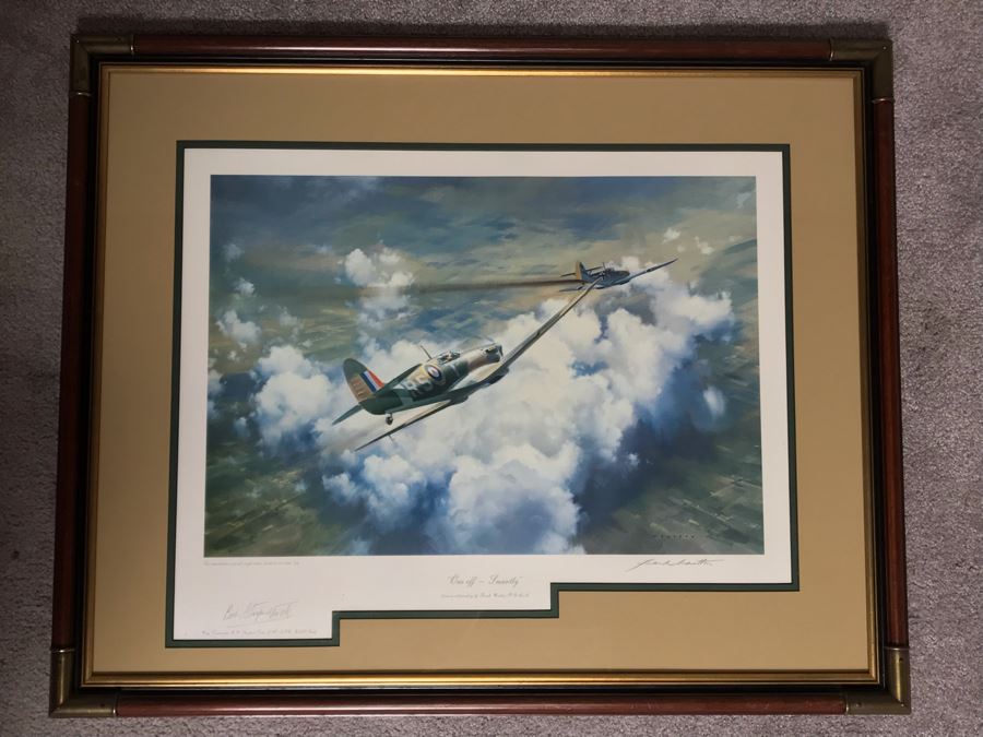 Frank Wootton Limited Edition Print Titled 'One Off - Smartly' No. 93 Of 650 Signed By Artist And Signed By Wing Commander Bob Stanford Tuck RAF 23 X 19 [Photo 2]