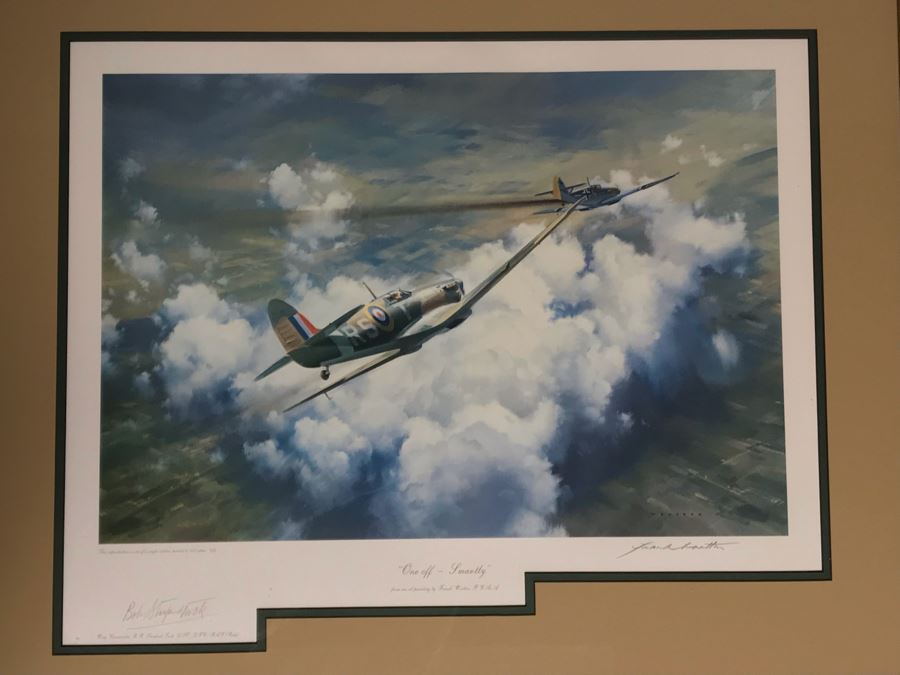 Frank Wootton Limited Edition Print Titled 'One Off - Smartly' No. 93 Of 650 Signed By Artist And Signed By Wing Commander Bob Stanford Tuck RAF 23 X 19 [Photo 3]