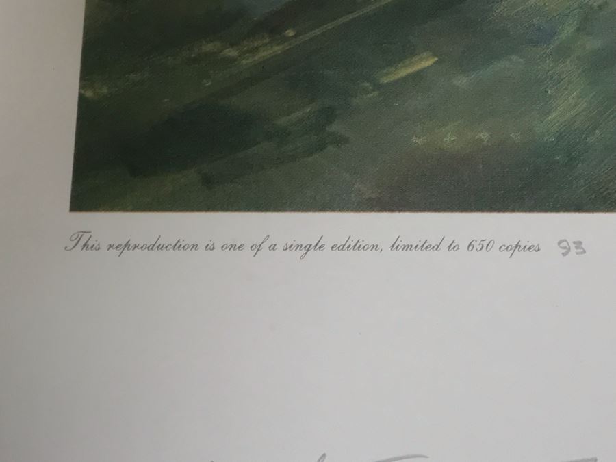 Frank Wootton Limited Edition Print Titled 'One Off - Smartly' No. 93 Of 650 Signed By Artist And Signed By Wing Commander Bob Stanford Tuck RAF 23 X 19 [Photo 9]