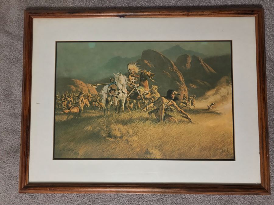 Frank McCarthy (1924-2002) Limited Edition Print Titled 'Smoke Was Their Ally' Hand Signed 23 X 15 No. 533 Of 1000 [Photo 9]