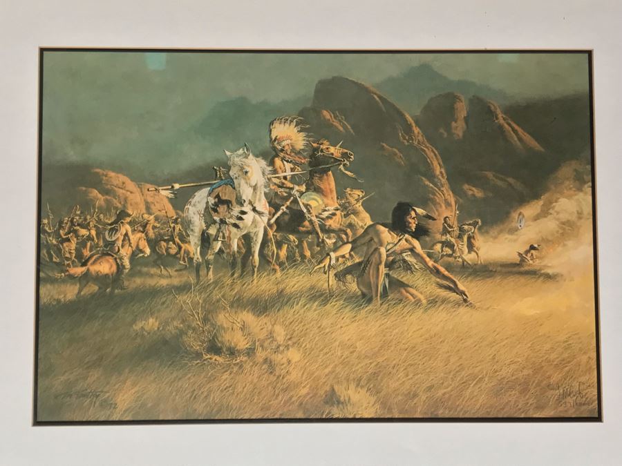 Frank McCarthy (1924-2002) Limited Edition Print Titled 'Smoke Was Their Ally' Hand Signed 23 X 15 No. 533 Of 1000 [Photo 4]
