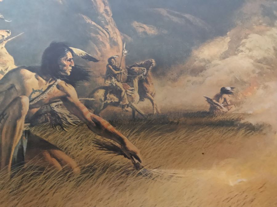 Frank McCarthy (1924-2002) Limited Edition Print Titled 'Smoke Was Their Ally' Hand Signed 23 X 15 No. 533 Of 1000 [Photo 17]