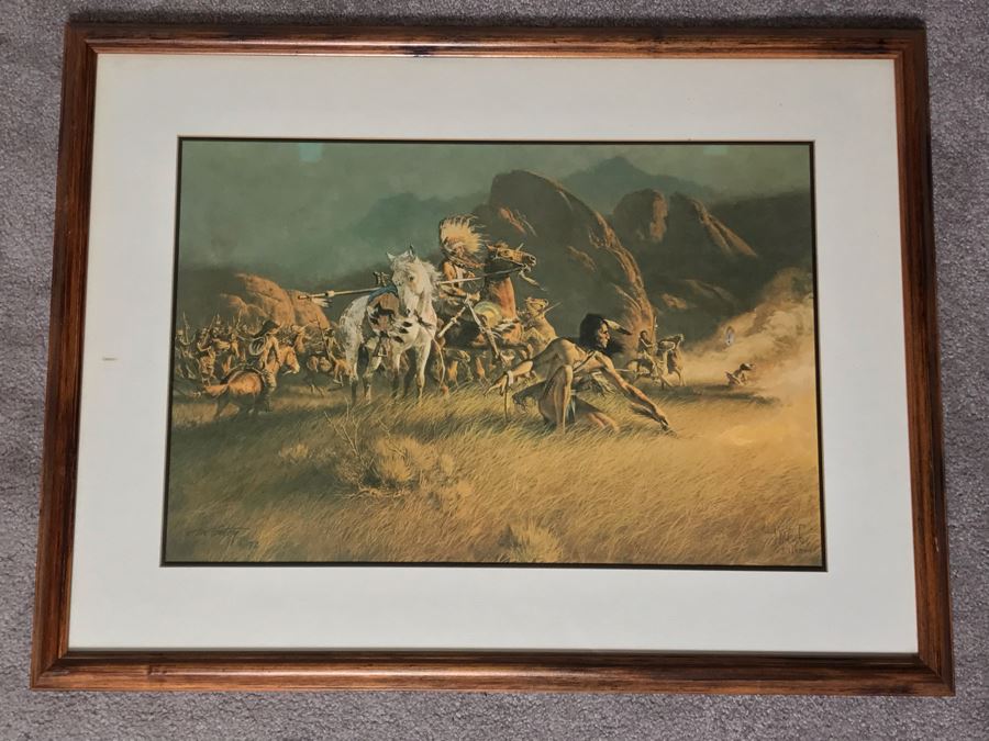 Frank McCarthy (1924-2002) Limited Edition Print Titled 'Smoke Was Their Ally' Hand Signed 23 X 15 No. 533 Of 1000 [Photo 1]