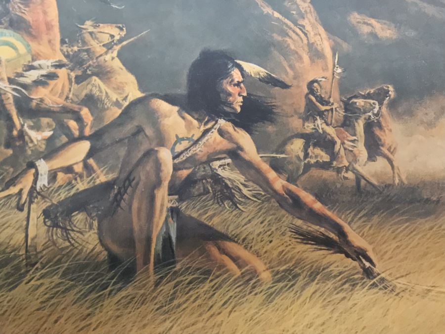 Frank McCarthy (1924-2002) Limited Edition Print Titled 'Smoke Was Their Ally' Hand Signed 23 X 15 No. 533 Of 1000 [Photo 13]