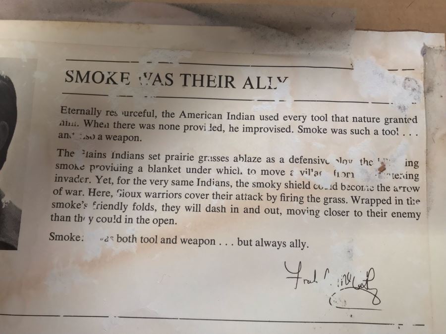 Frank McCarthy (1924-2002) Limited Edition Print Titled 'Smoke Was Their Ally' Hand Signed 23 X 15 No. 533 Of 1000 [Photo 24]