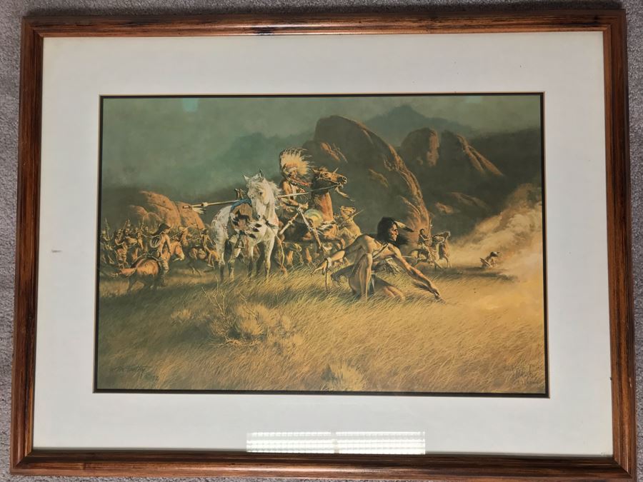 Frank McCarthy (1924-2002) Limited Edition Print Titled 'Smoke Was Their Ally' Hand Signed 23 X 15 No. 533 Of 1000 [Photo 11]