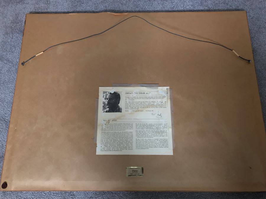 Frank McCarthy (1924-2002) Limited Edition Print Titled 'Smoke Was Their Ally' Hand Signed 23 X 15 No. 533 Of 1000 [Photo 22]