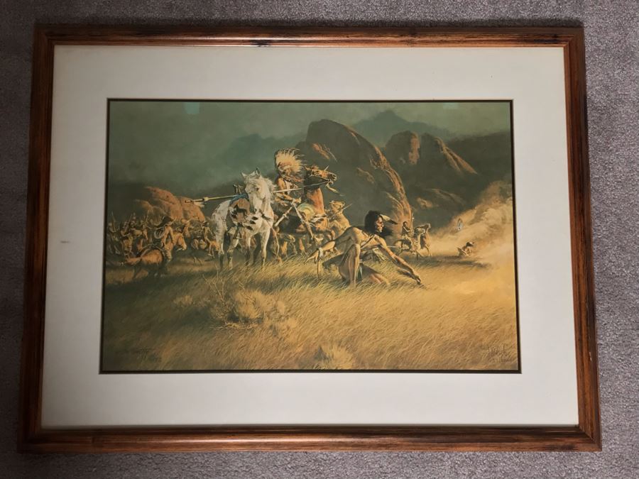 Frank McCarthy (1924-2002) Limited Edition Print Titled 'Smoke Was Their Ally' Hand Signed 23 X 15 No. 533 Of 1000 [Photo 2]