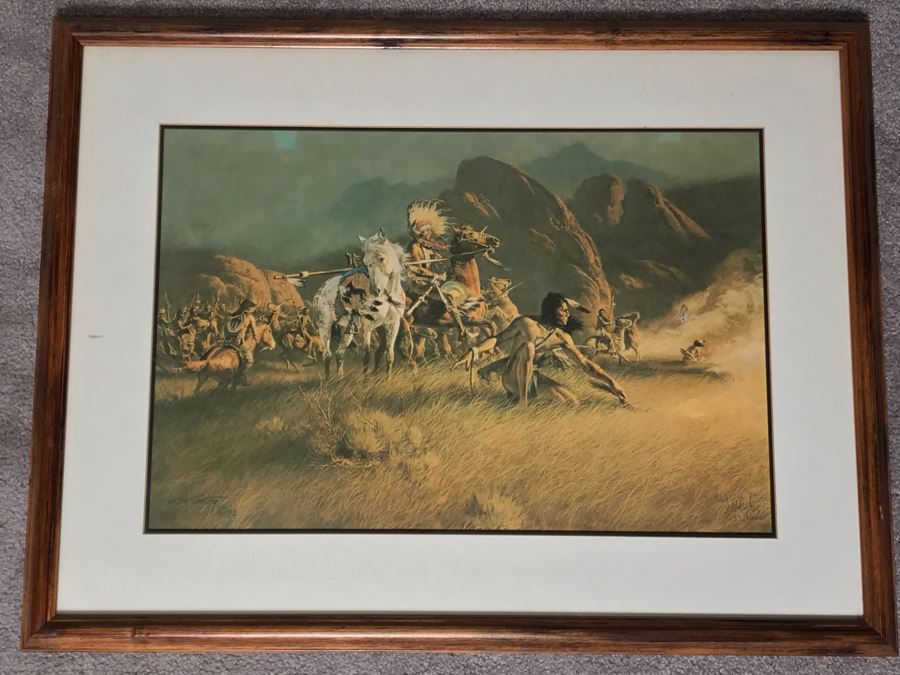 Frank McCarthy (1924-2002) Limited Edition Print Titled 'Smoke Was Their Ally' Hand Signed 23 X 15 No. 533 Of 1000 [Photo 3]