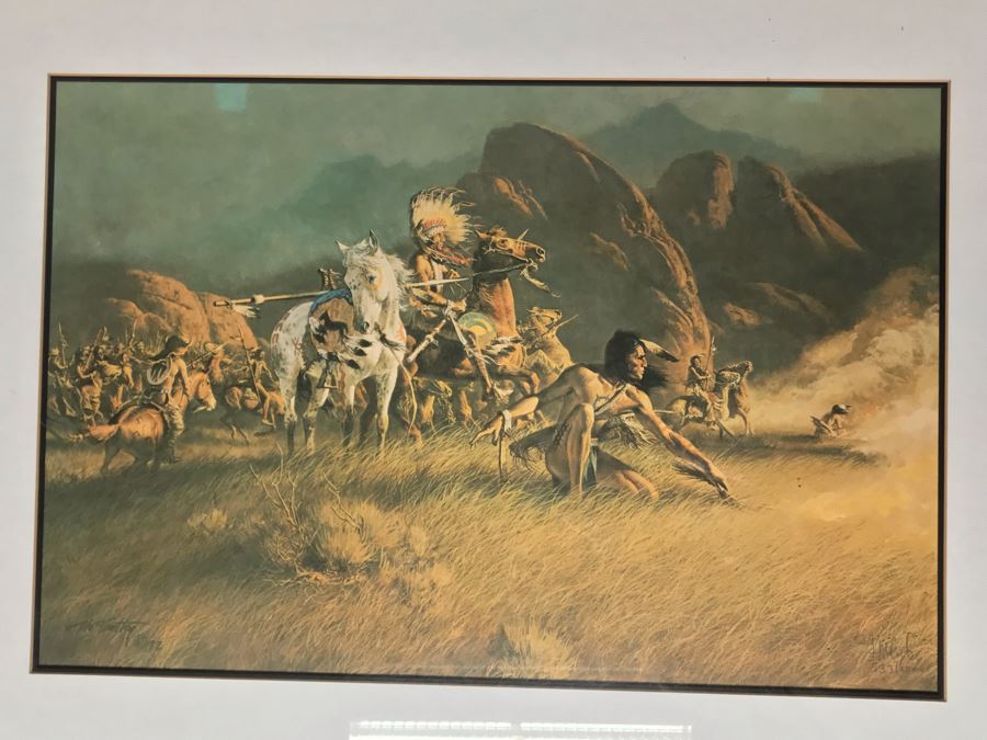 Frank McCarthy (1924-2002) Limited Edition Print Titled 'Smoke Was Their Ally' Hand Signed 23 X 15 No. 533 Of 1000 [Photo 12]