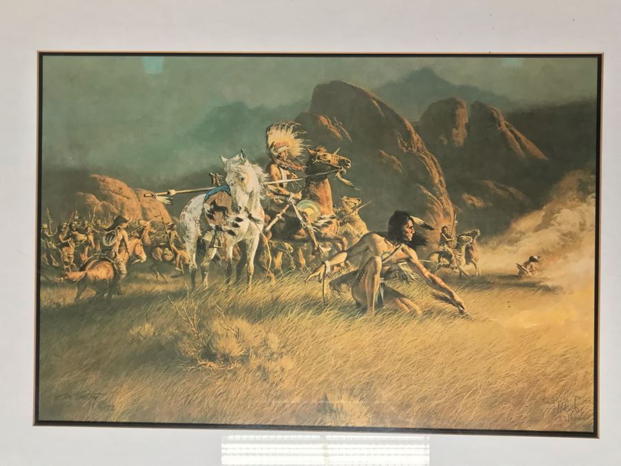 Frank McCarthy (1924-2002) Limited Edition Print Titled 'Smoke Was Their Ally' Hand Signed 23 X 15 No. 533 Of 1000 [Photo 10]