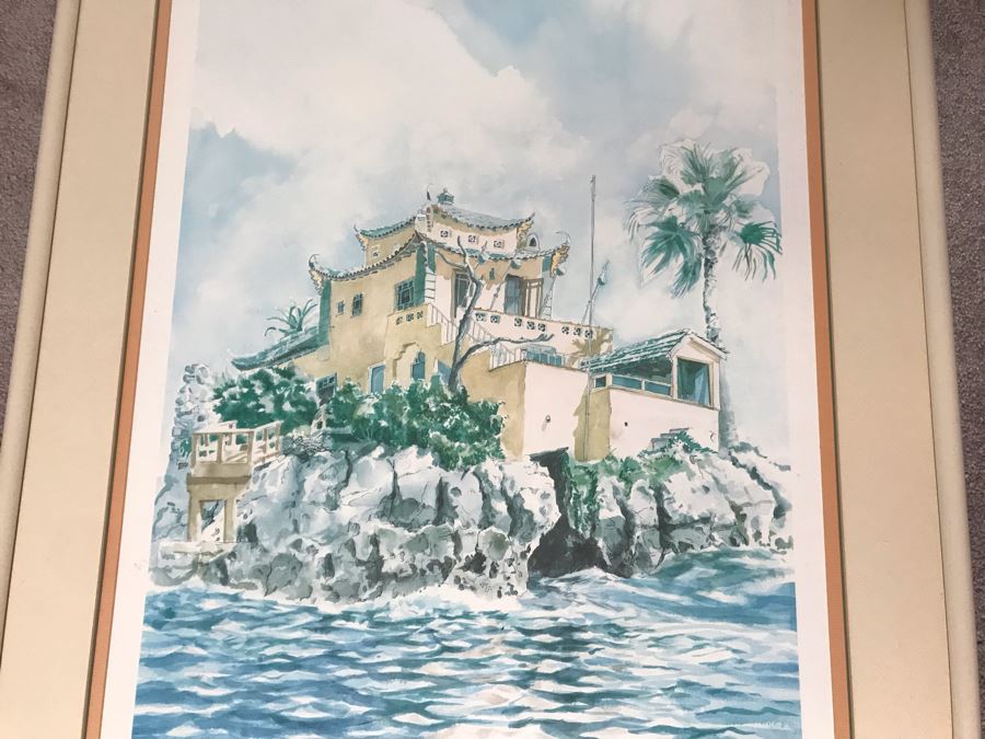Scott Kennedy Limited Edition Print Of The China House Landmark Built In 1929 Destroyed In 1986 In Corona Del Mar No. 54 Of 200 Signed By Artist 22 X 30.5 [Photo 5]