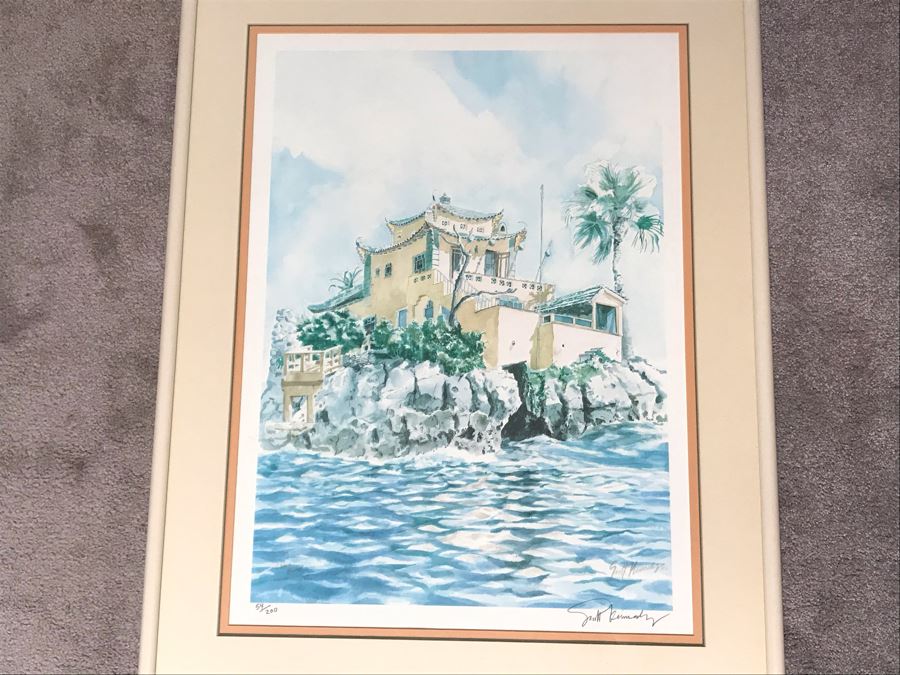 Scott Kennedy Limited Edition Print Of The China House Landmark Built In 1929 Destroyed In 1986 In Corona Del Mar No. 54 Of 200 Signed By Artist 22 X 30.5 [Photo 4]